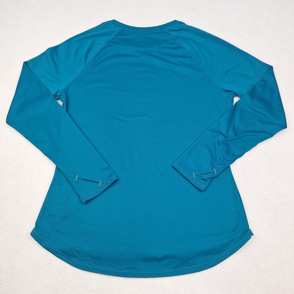 ClimateRight by Cuddl Duds Top Womens Large Blue Long Sleeve Thumbhole Layering - Picture 2 of 7